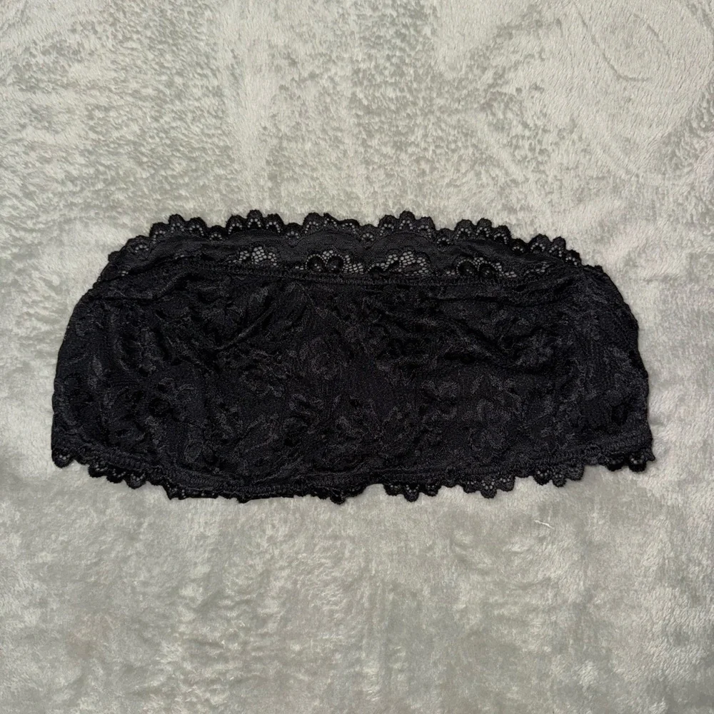 Black Lace Bandeau Top